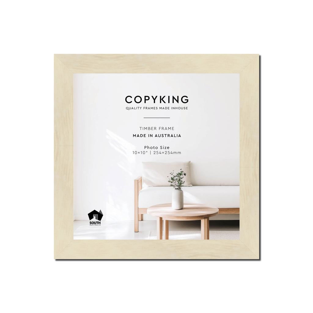Lime Wash 30mm Wood Square Photo Frame - 10" x 10" (254mm x 254mm)