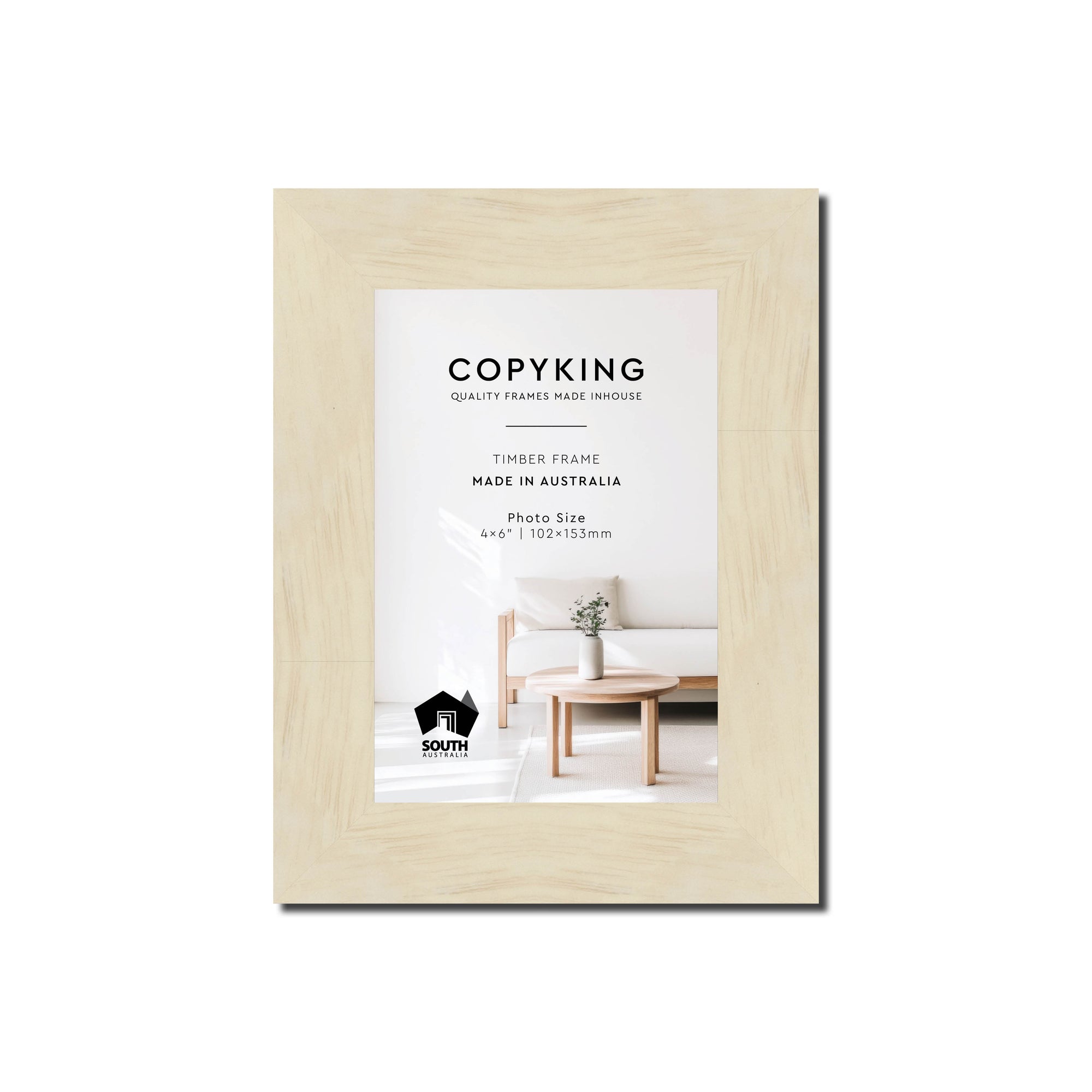 Lime Wash 30mm Wood Photo Frame - 4" x 6" (102mm x 153mm)