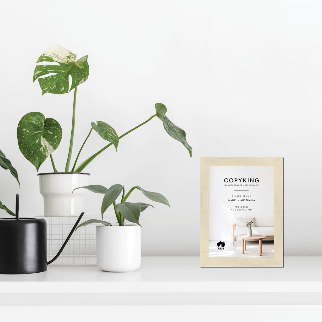 Lime Wash 30mm Wood Poster Frame - A4 (210mm x 297mm)
