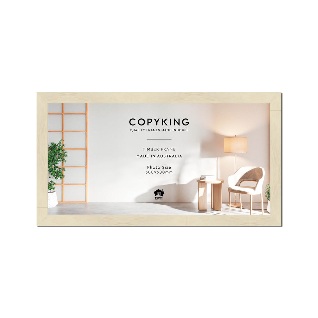 Lime Wash 30mm Wood Panoramic Photo Frame - 30cm x 60cm