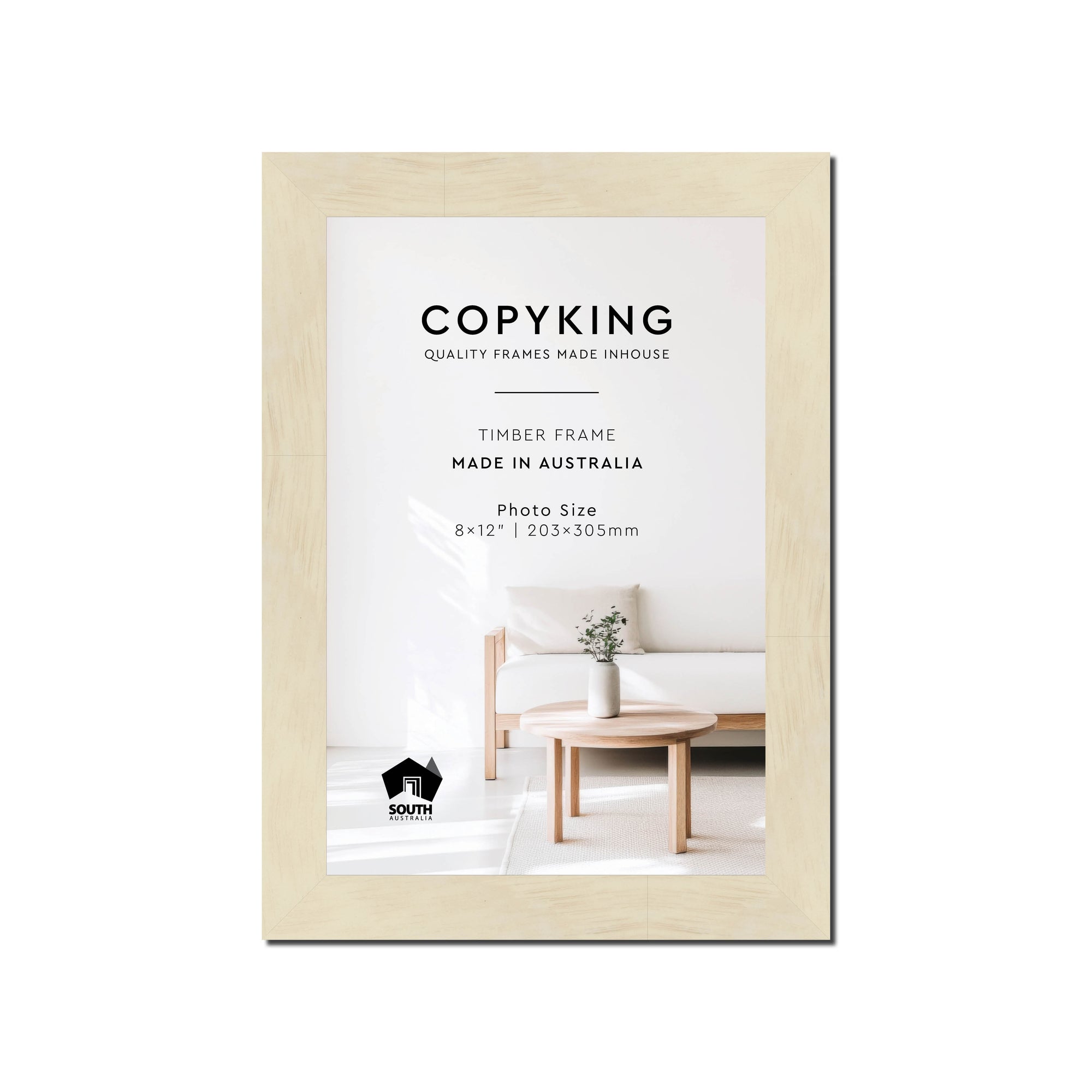 Lime Wash 30mm Wood Photo Frame - 8" x 12" (203mm x 305mm)