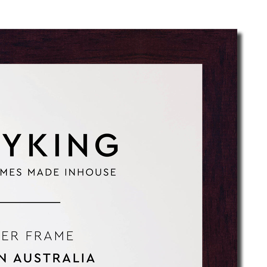 Mahogany 20mm Wood Collage Photo Frame - 12" x 24" - 3 Photos (6" x 8")
