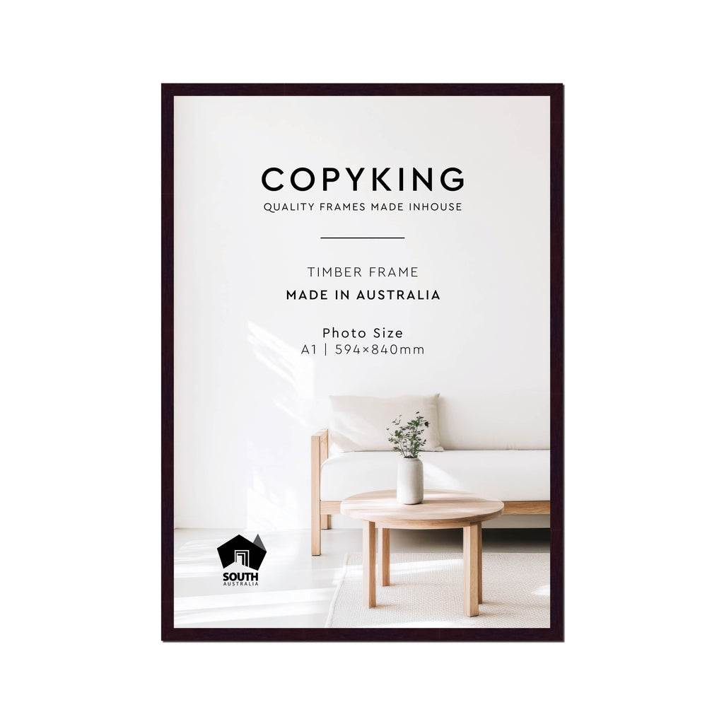 Mahogany 20mm Wood Poster Frame - A1 (594mm x 840mm)