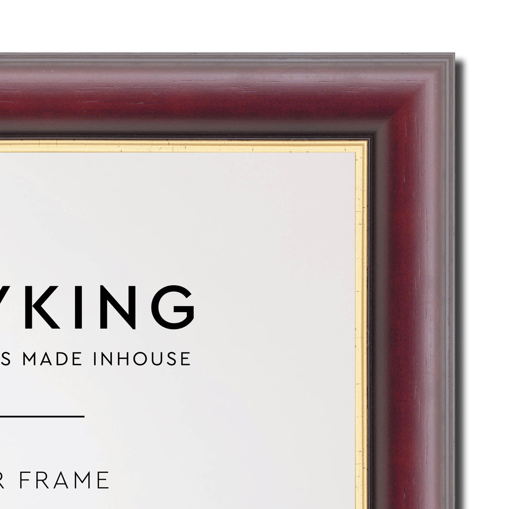Mahogany/Gold 30mm Wood Poster Frame - A0 (840mm x 1188mm)