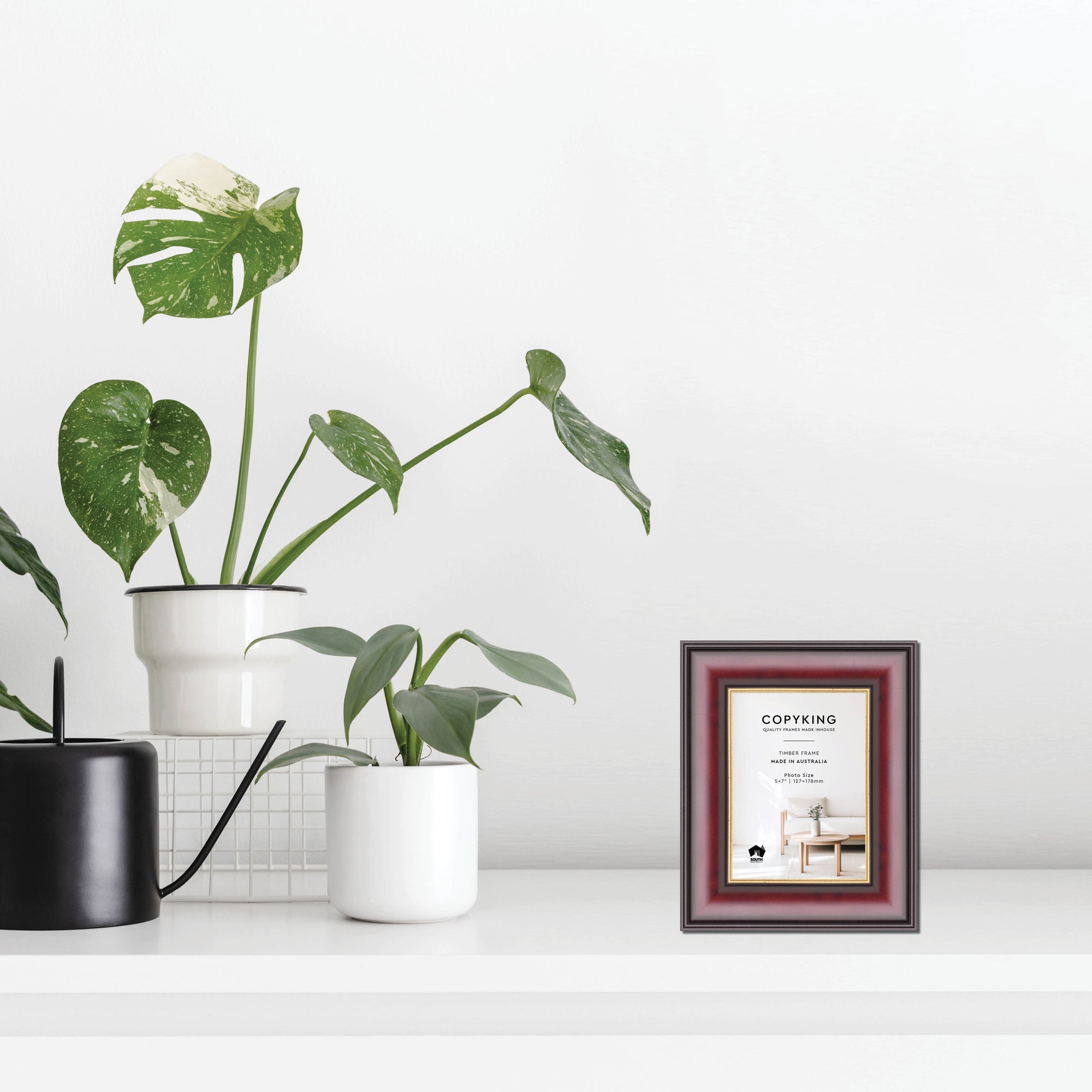 Mahogany/Gold 50mm Wood Photo Frame - 5" x 7" (127mm x 178mm)