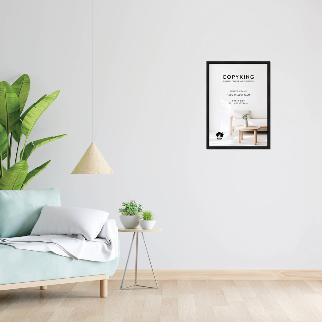 Manhattan Black 20mm Wood Poster Frame - A2 (420mm x 594mm)