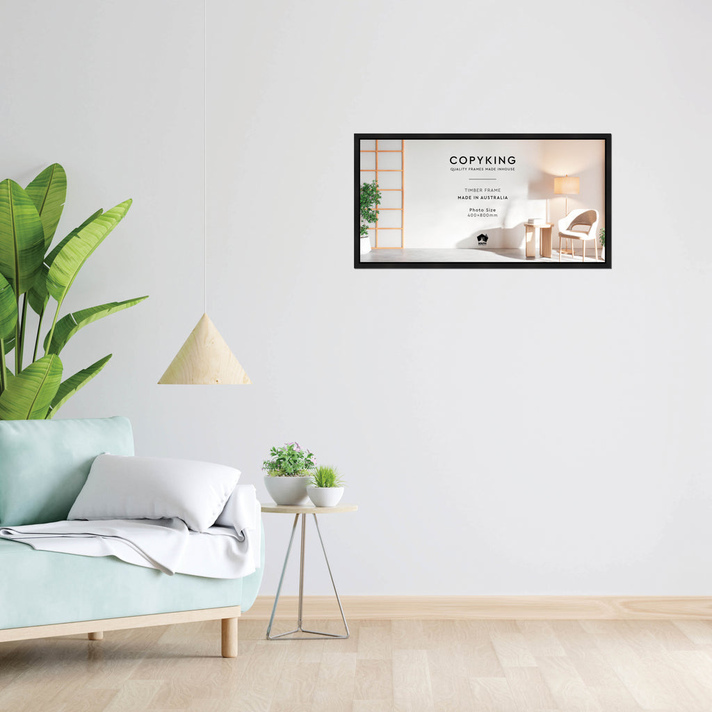 Manhattan Black 20mm Wood Panoramic Photo Frame - 40cm x 80cm