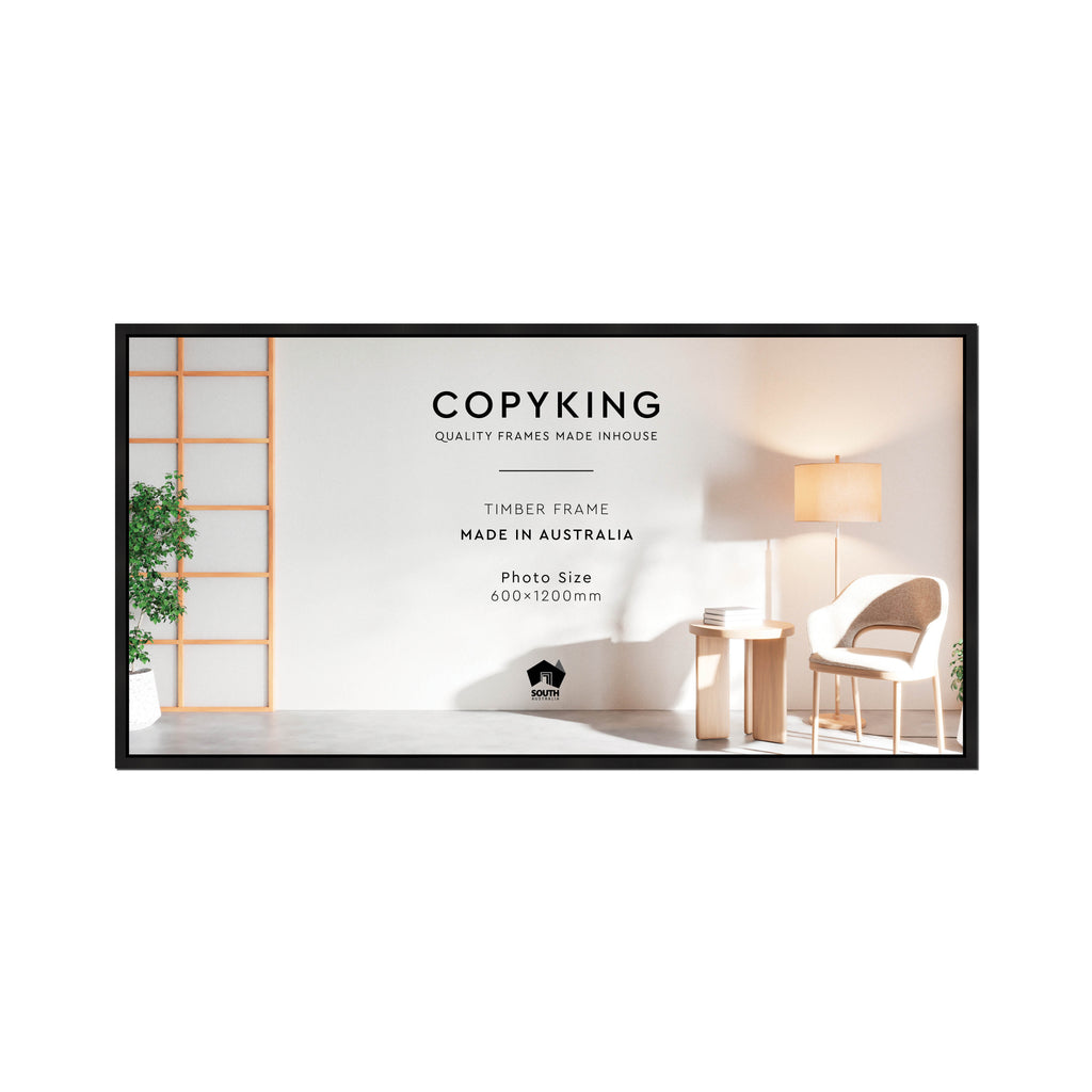 Manhattan Black 20mm Wood Panoramic Photo Frame - 60cm x 120cm