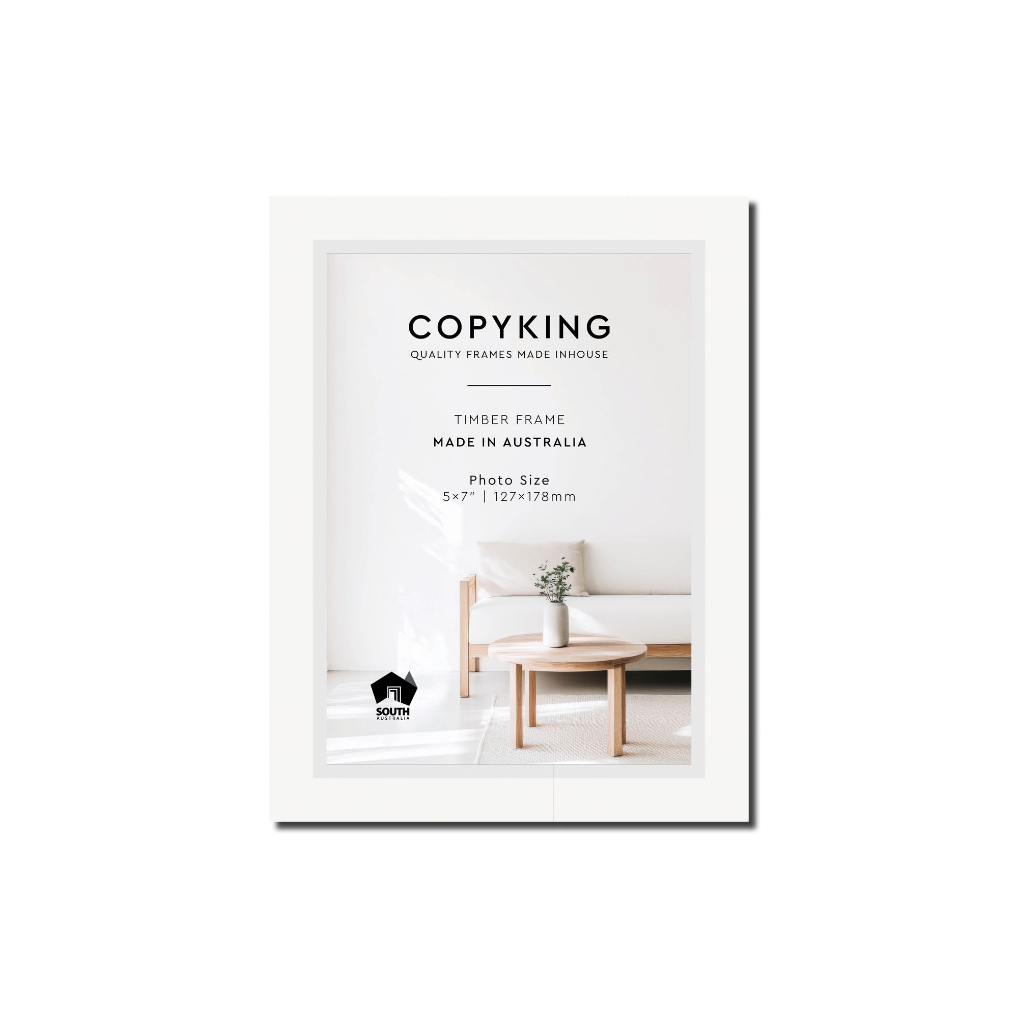 Manhattan White 20mm Wood Photo Frame - 5" x 7" (127mm x 178mm)