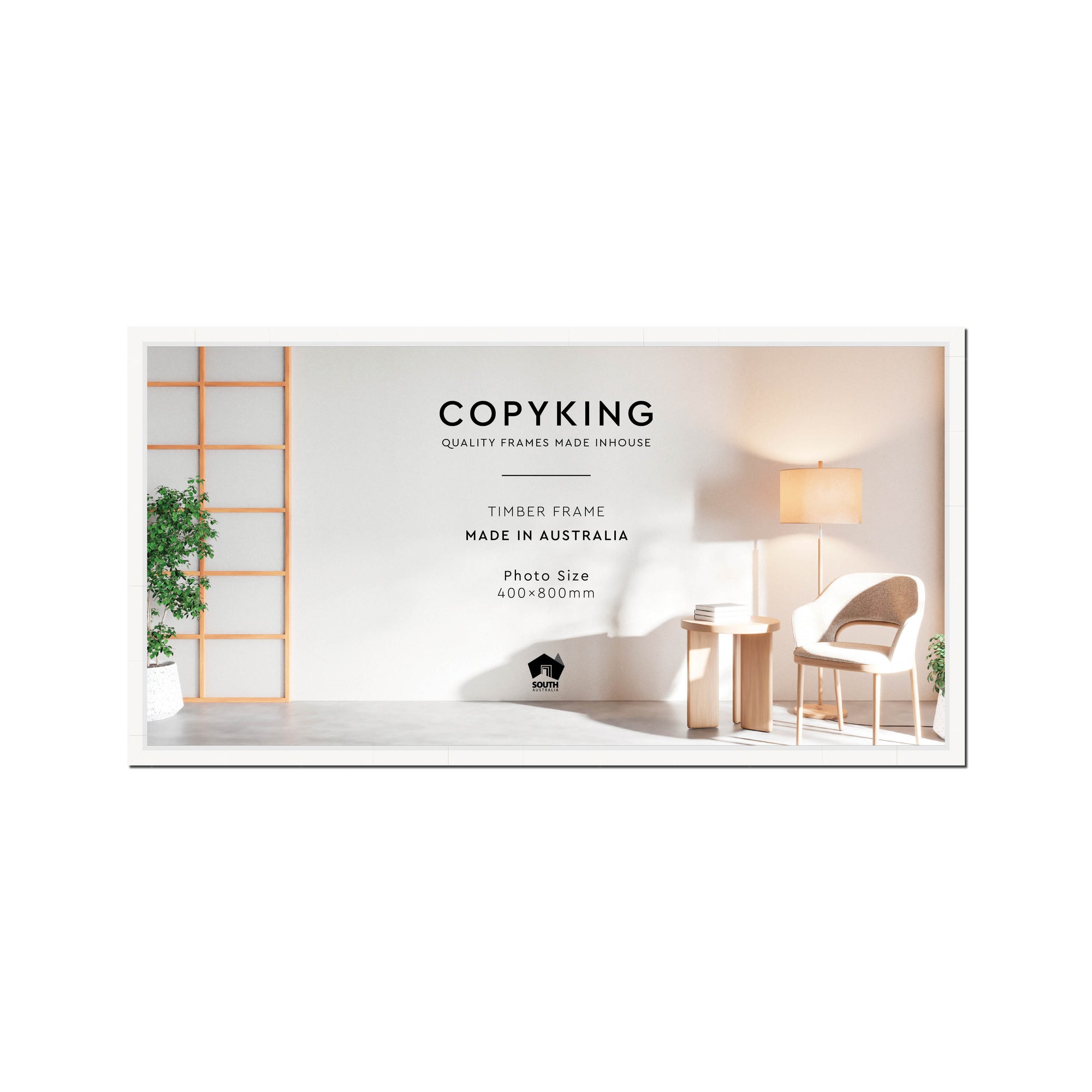 Manhattan White 20mm Wood Panoramic Photo Frame - 40cm x 80cm
