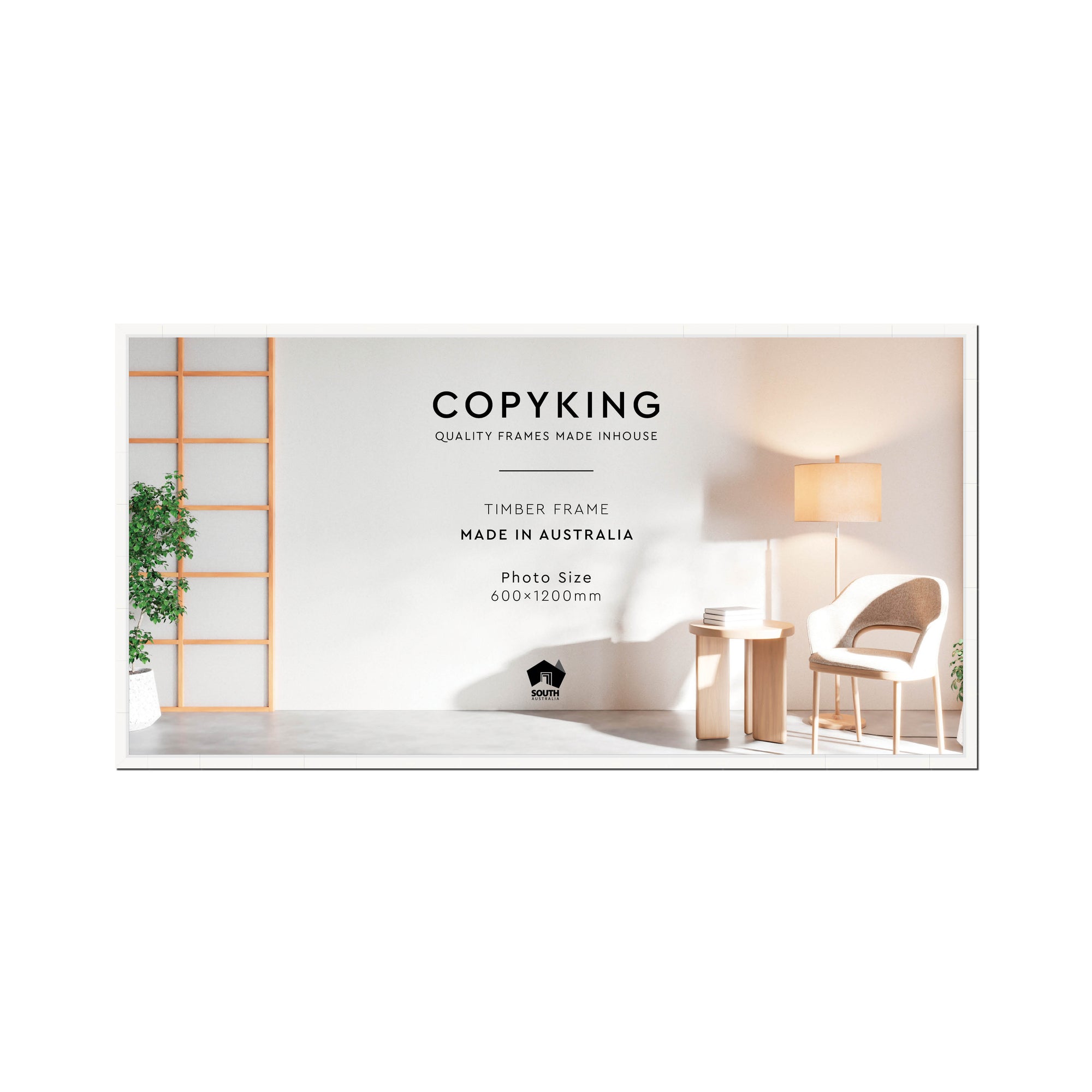 Manhattan White 20mm Wood Panoramic Photo Frame - 60cm x 120cm