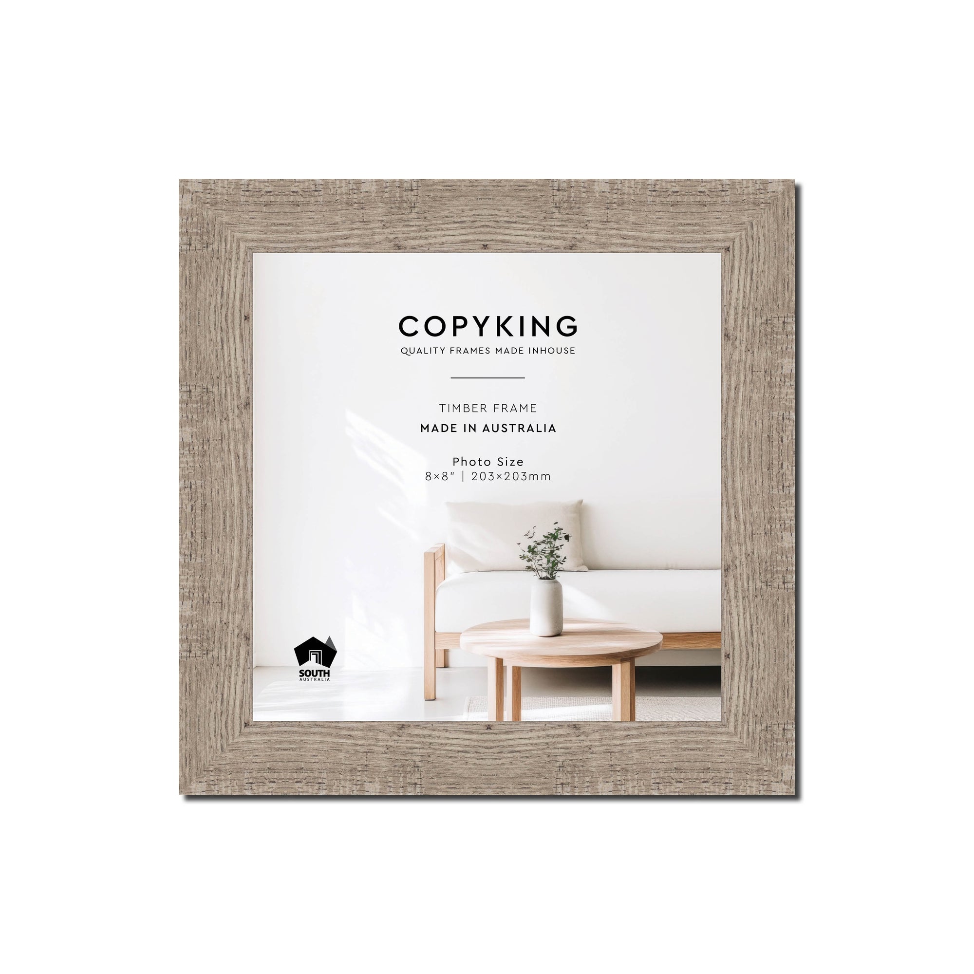 Moma Ash 32mm Wood Square Photo Frame - 8" x 8" (203mm x 203mm)