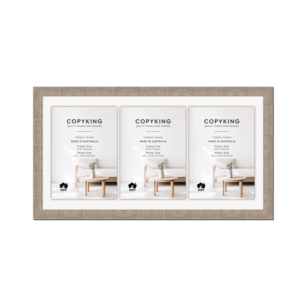 Moma Ash 32mm Wood Certificate Frame - 370mm x 720mm - 3 Certificates (A4)