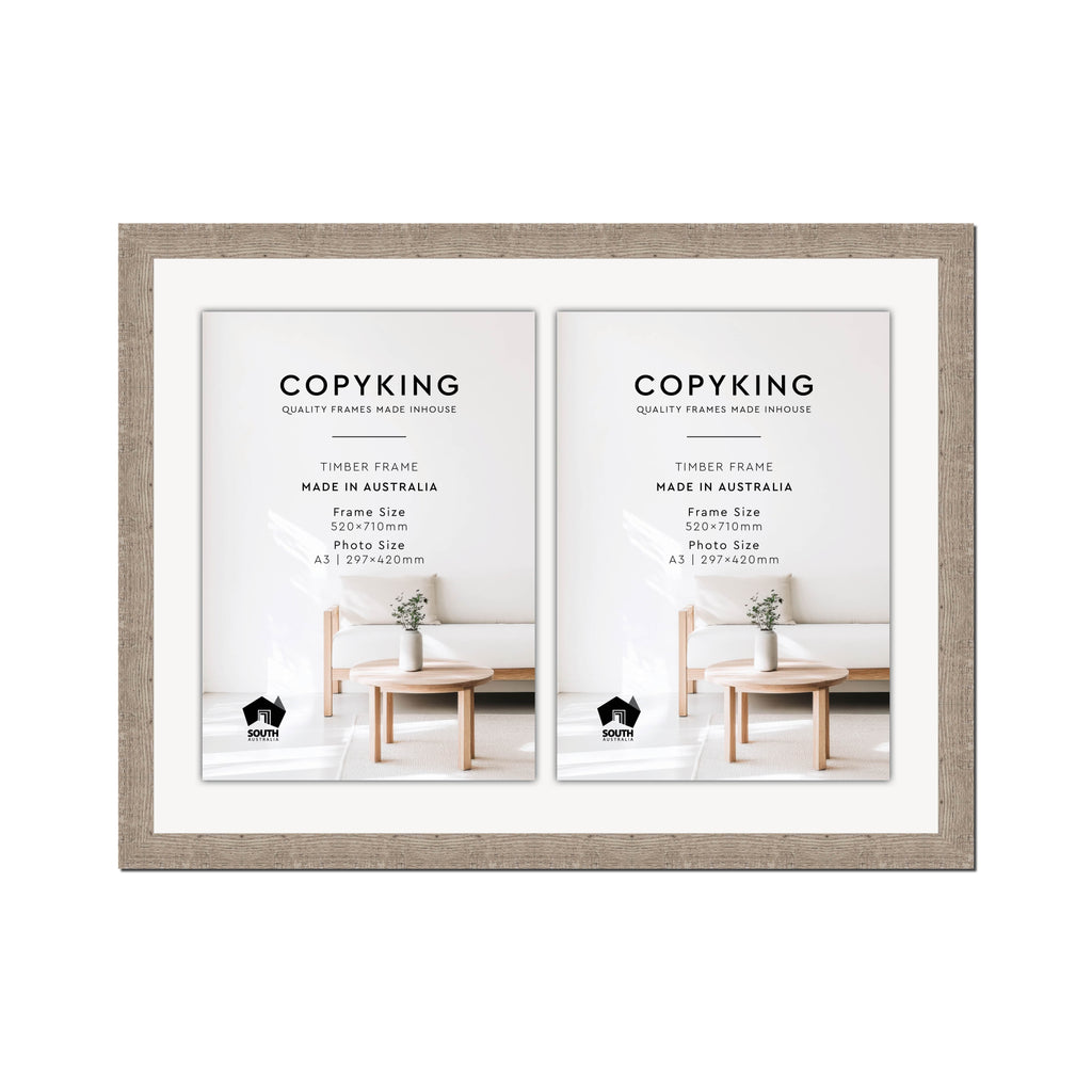 Moma Ash 32mm Wood Certificate Frame - 520mm x 710mm - 2 Certificates (A3)