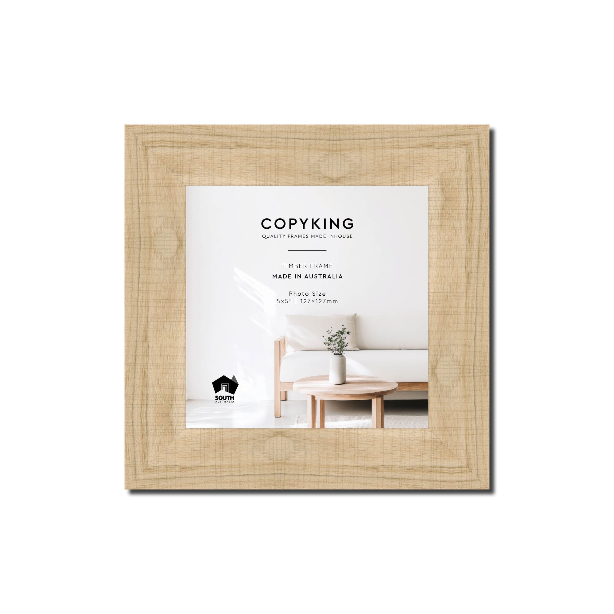 Moma Camel  32mm Wood Square Photo Frame - 5" x 5" (127mm x 127mm)