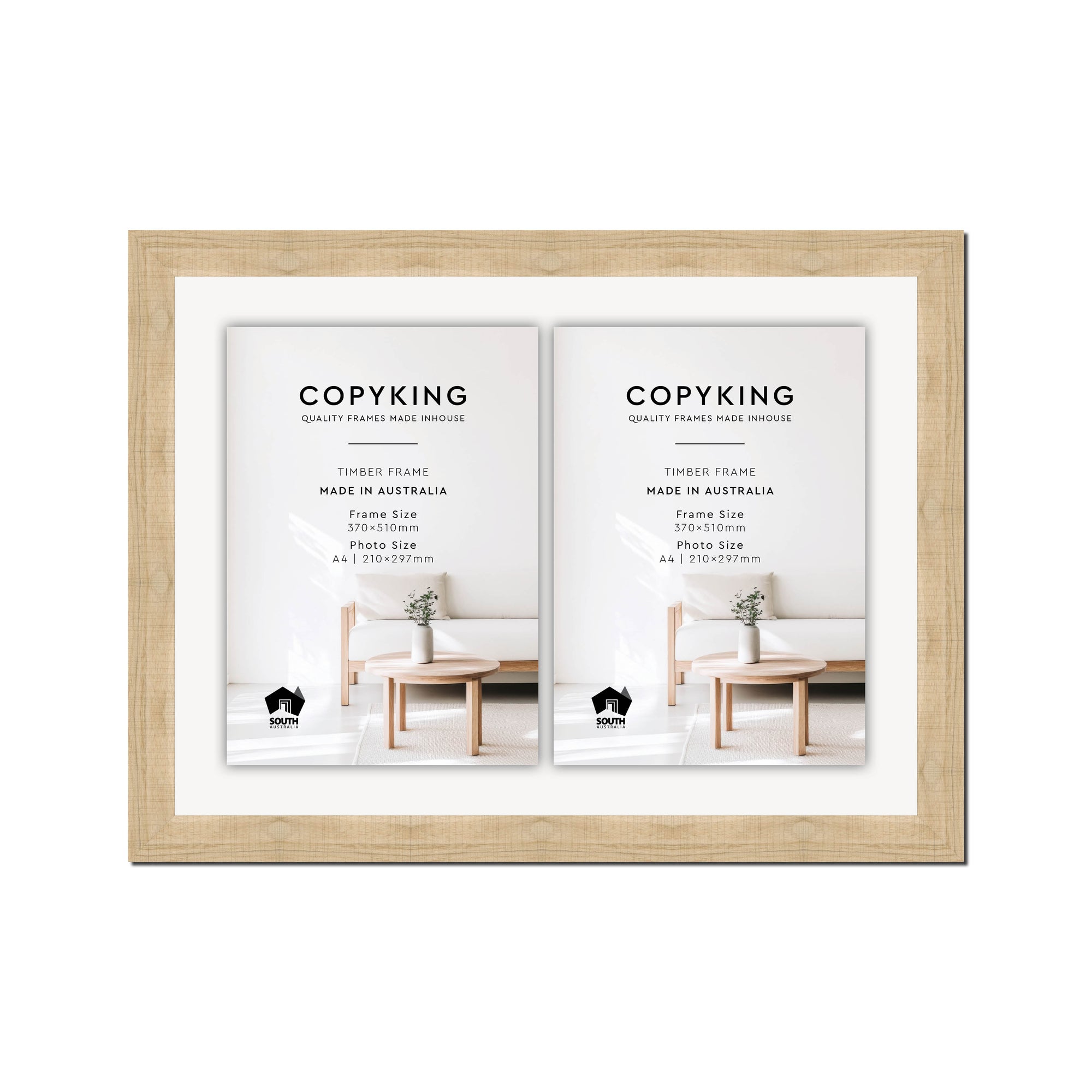 Moma Camel  32mm Wood Certificate Frame - 370mm x 510mm - 2 Certificates (A4)