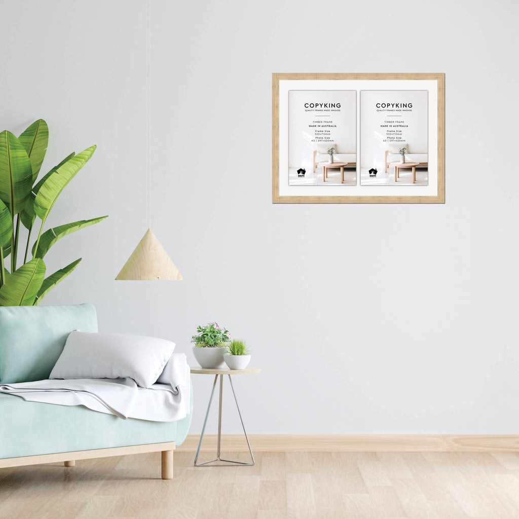 Moma Camel  32mm Wood Certificate Frame - 520mm x 710mm - 2 Certificates (A3)