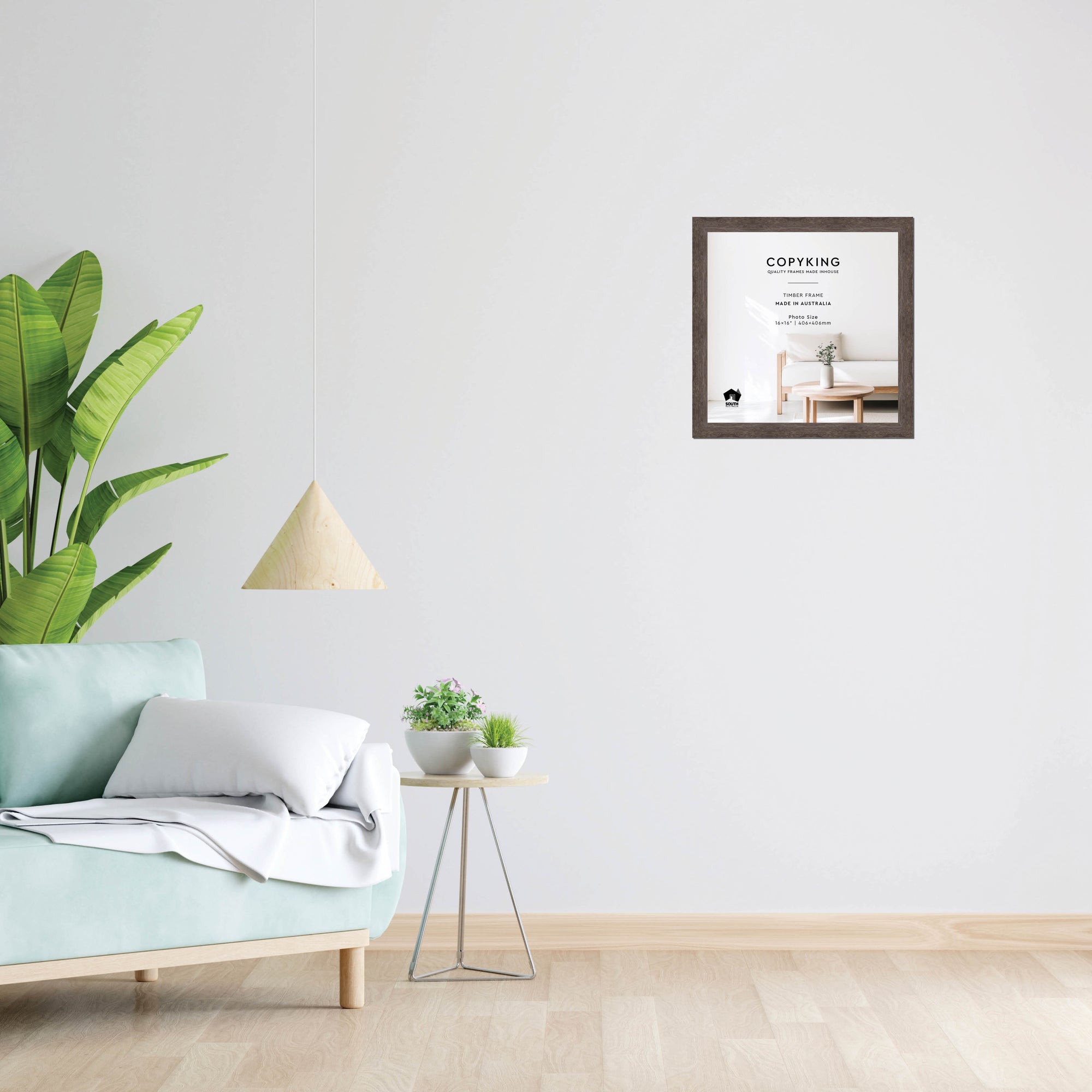 Moma Charcoal 32mm Wood Square Photo Frame - 16" x 16" (406mm x 406mm)