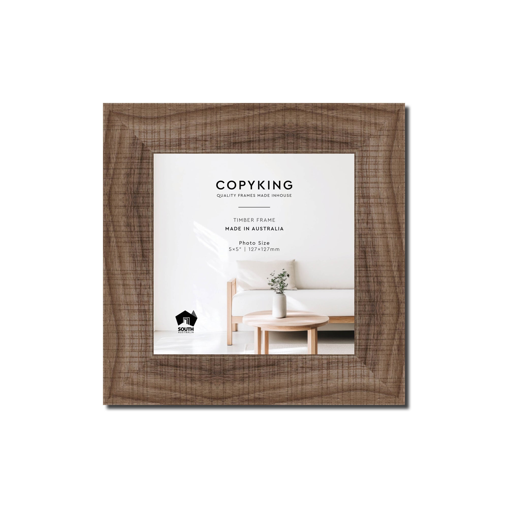 Moma Chocolate  32mm Wood Square Photo Frame - 5" x 5" (127mm x 127mm)