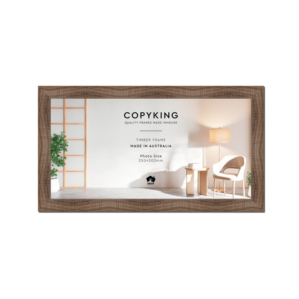Moma Chocolate  32mm Wood Panoramic Photo Frame - 25cm x 50cm