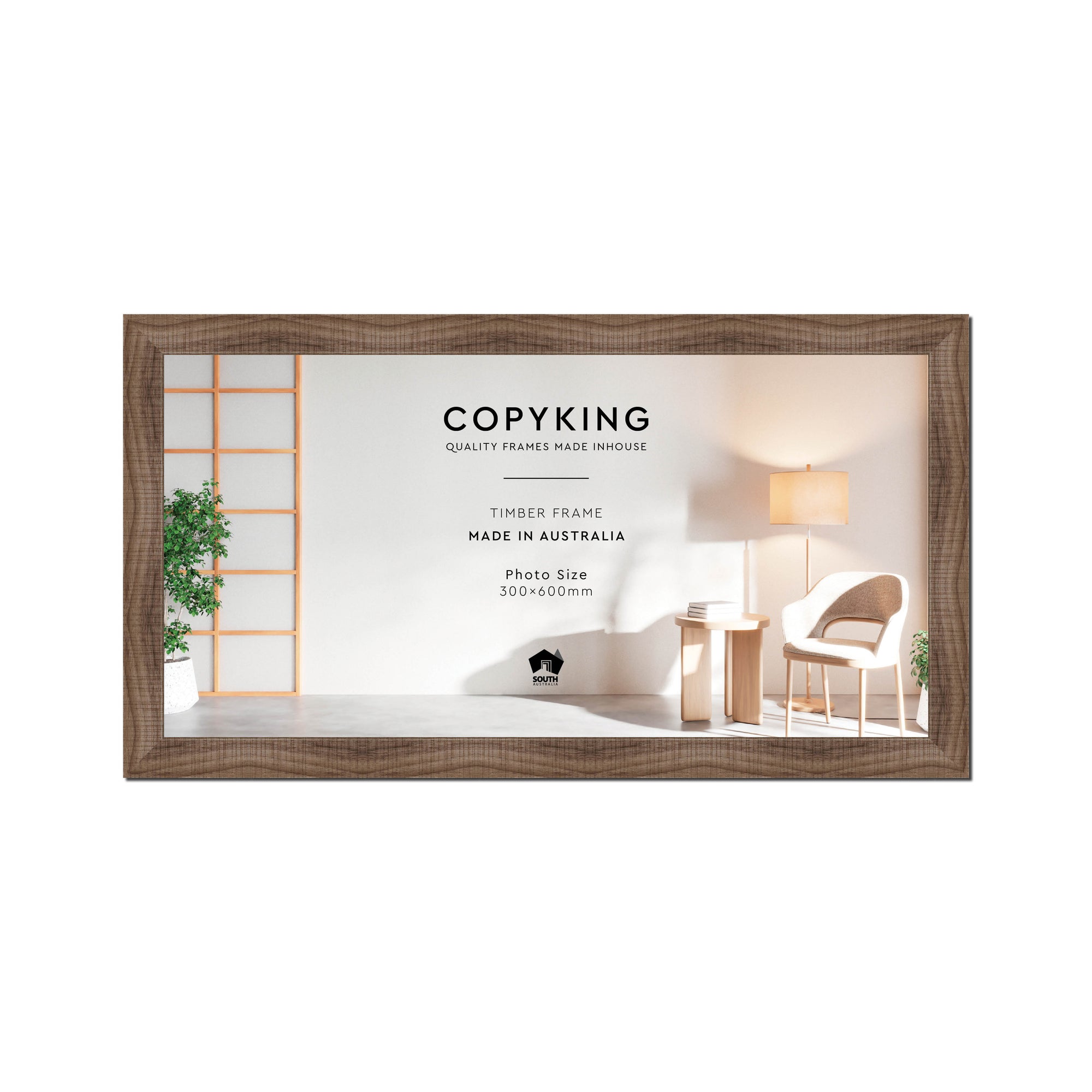 Moma Chocolate  32mm Wood Panoramic Photo Frame - 30cm x 60cm