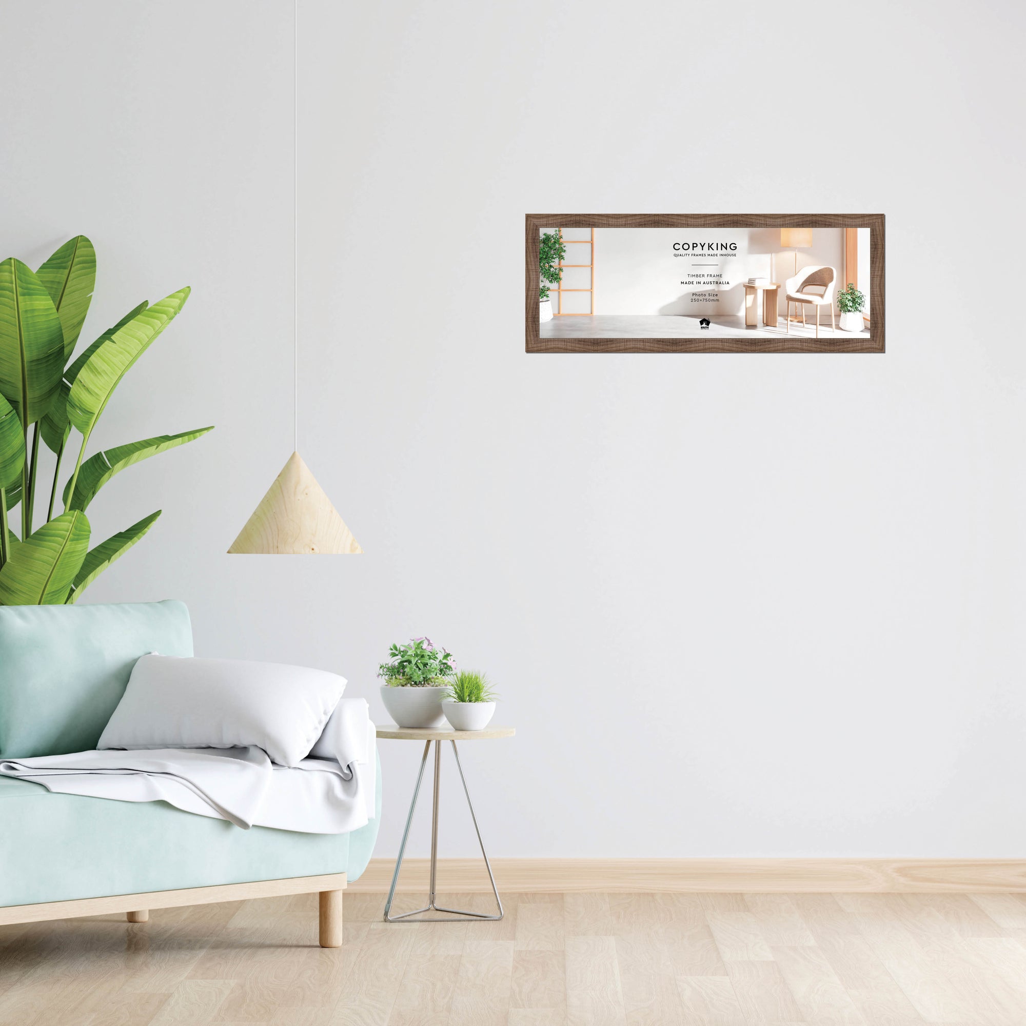 Moma Chocolate  32mm Wood Panoramic Photo Frame - 25cm x 75cm