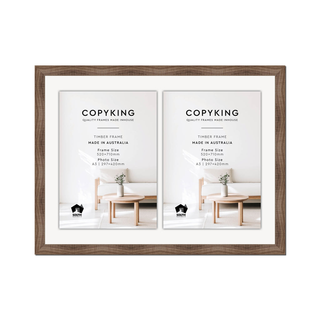 Moma Chocolate  32mm Wood Certificate Frame - 520mm x 710mm - 2 Certificates (A3)