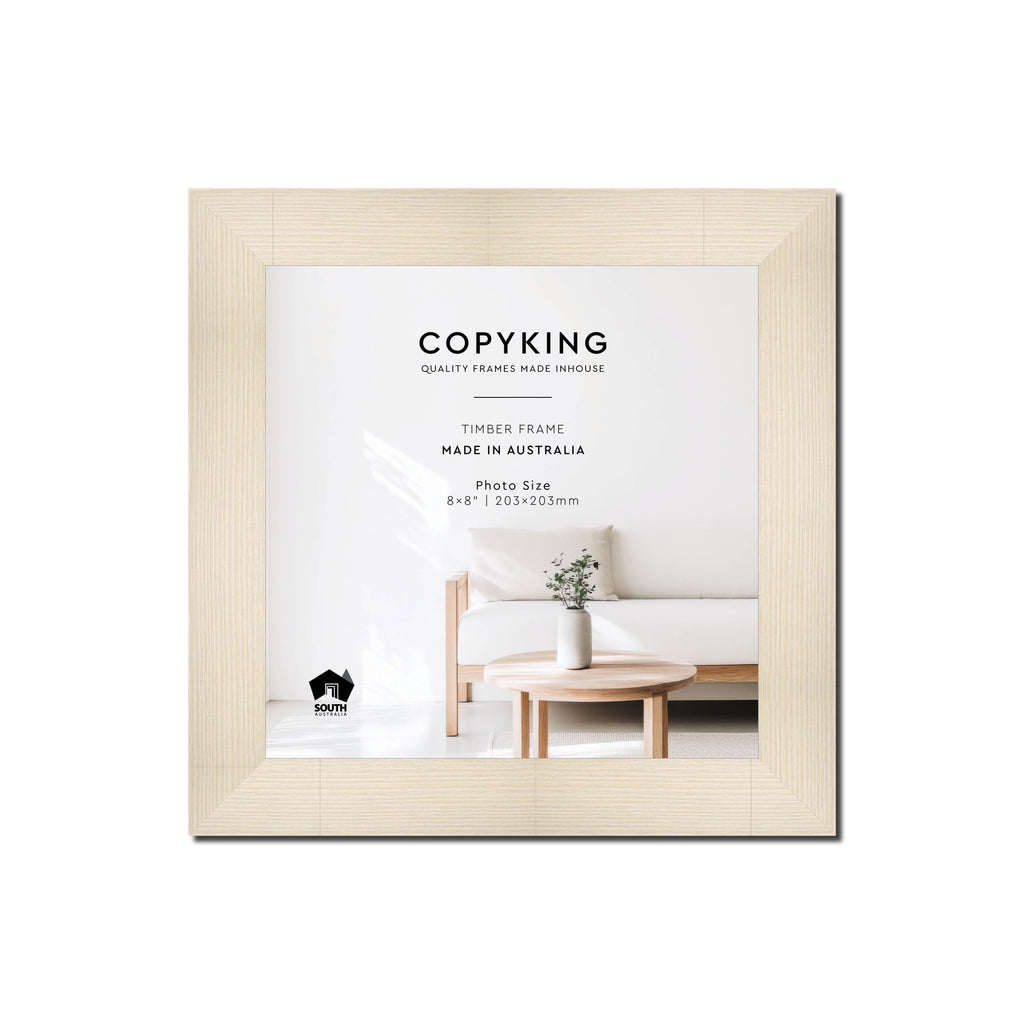 Moma Ivory  32mm Wood Square Photo Frame - 8" x 8" (203mm x 203mm)