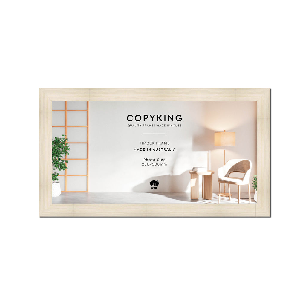 Moma Ivory  32mm Wood Panoramic Photo Frame - 25cm x 50cm