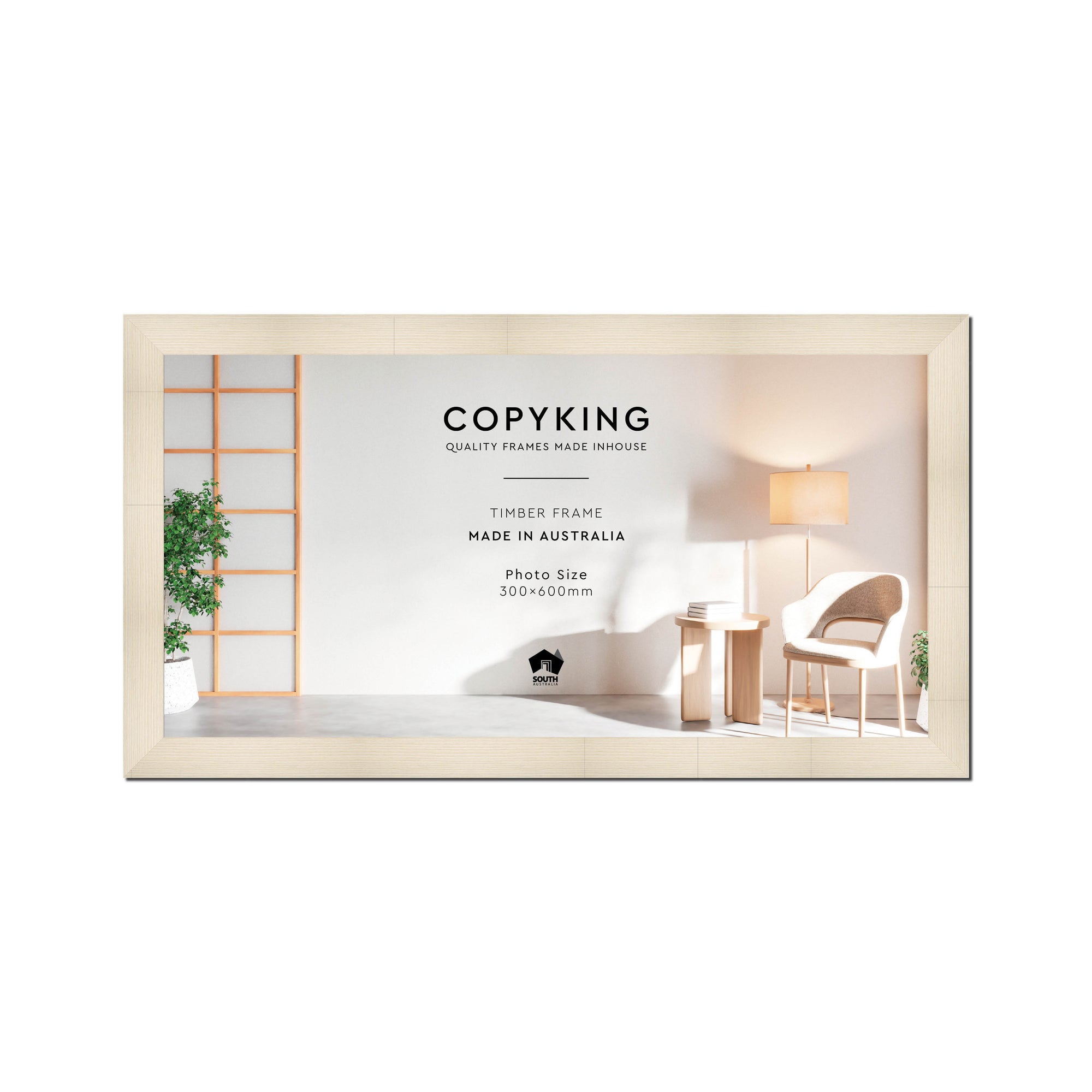 Moma Ivory  32mm Wood Panoramic Photo Frame - 30cm x 60cm