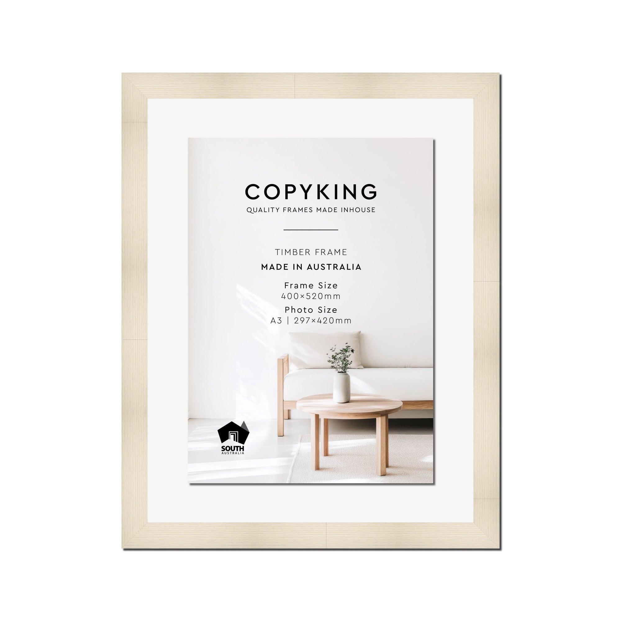 Moma Ivory  32mm Wood Certificate Frame - 400mm x 520mm - 1 Certificates (A3)