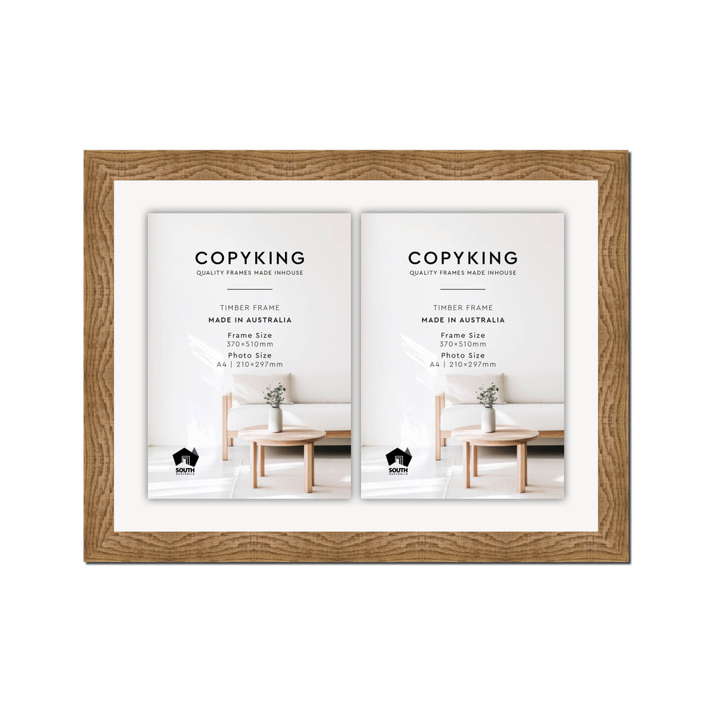 Moma Sand  32mm Wood Certificate Frame - 370mm x 510mm - 2 Certificates (A4)