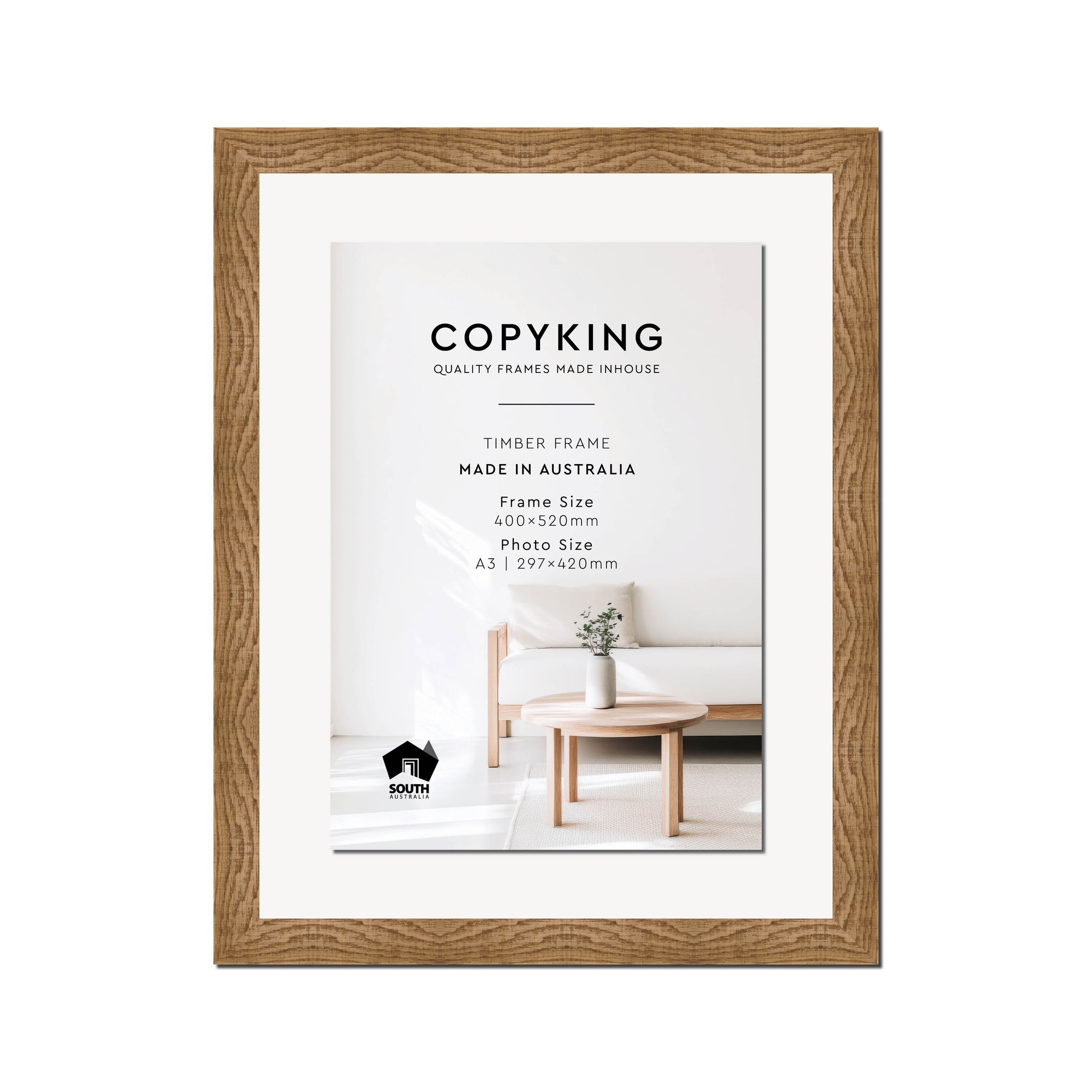 Moma Sand  32mm Wood Certificate Frame - 400mm x 520mm - 1 Certificates (A3)