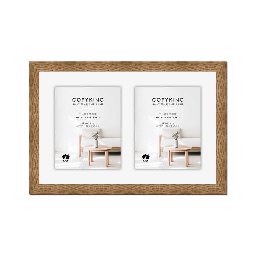 Moma Sand  32mm Wood Collage Photo Frame - 14" x 22" - 2 Photos (8" x 10")