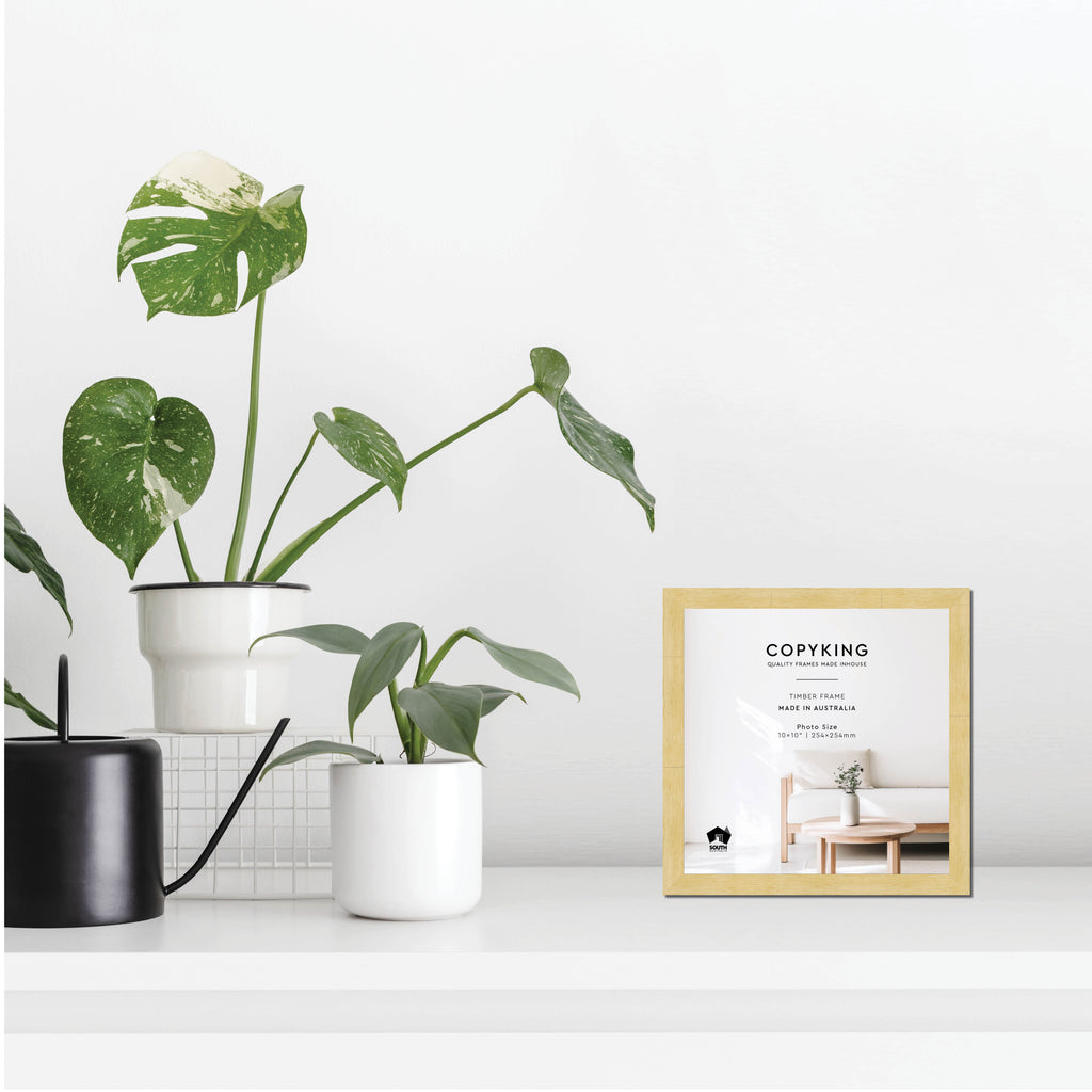 Photo Frame Square Natural 20mm Wood Square Photo Frame - 10