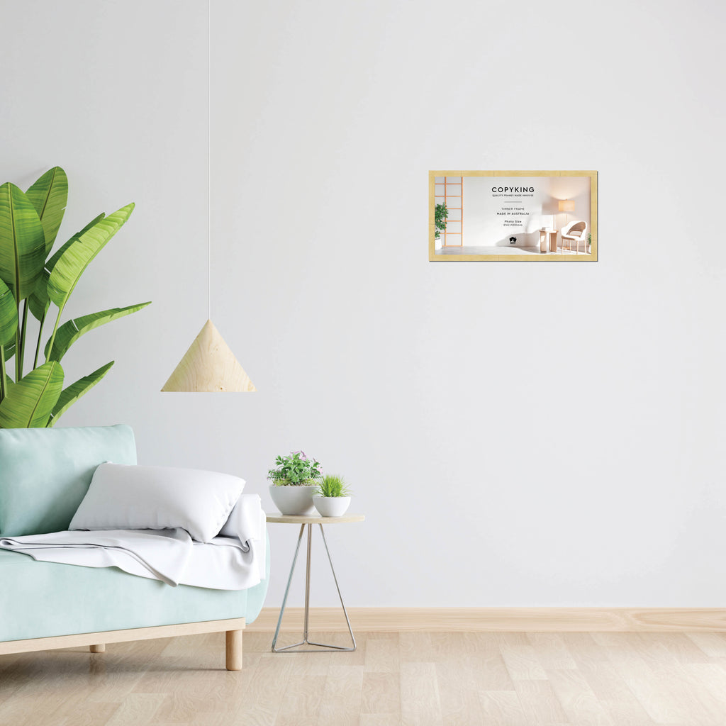 Prime Natural 20mm Wood Panoramic Photo Frame - 25cm x 50cm