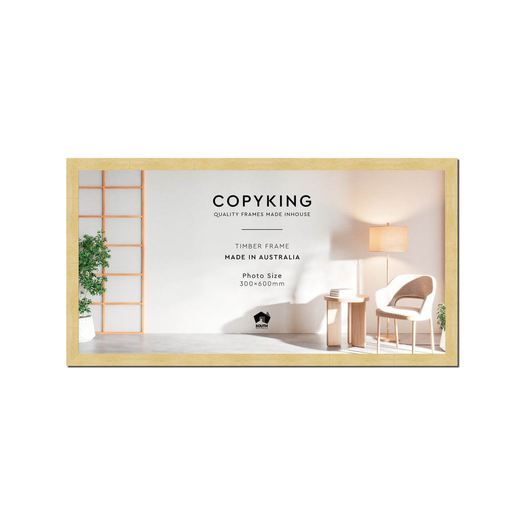 Prime Natural 20mm Wood Panoramic Photo Frame - 30cm x 60cm – Copyking