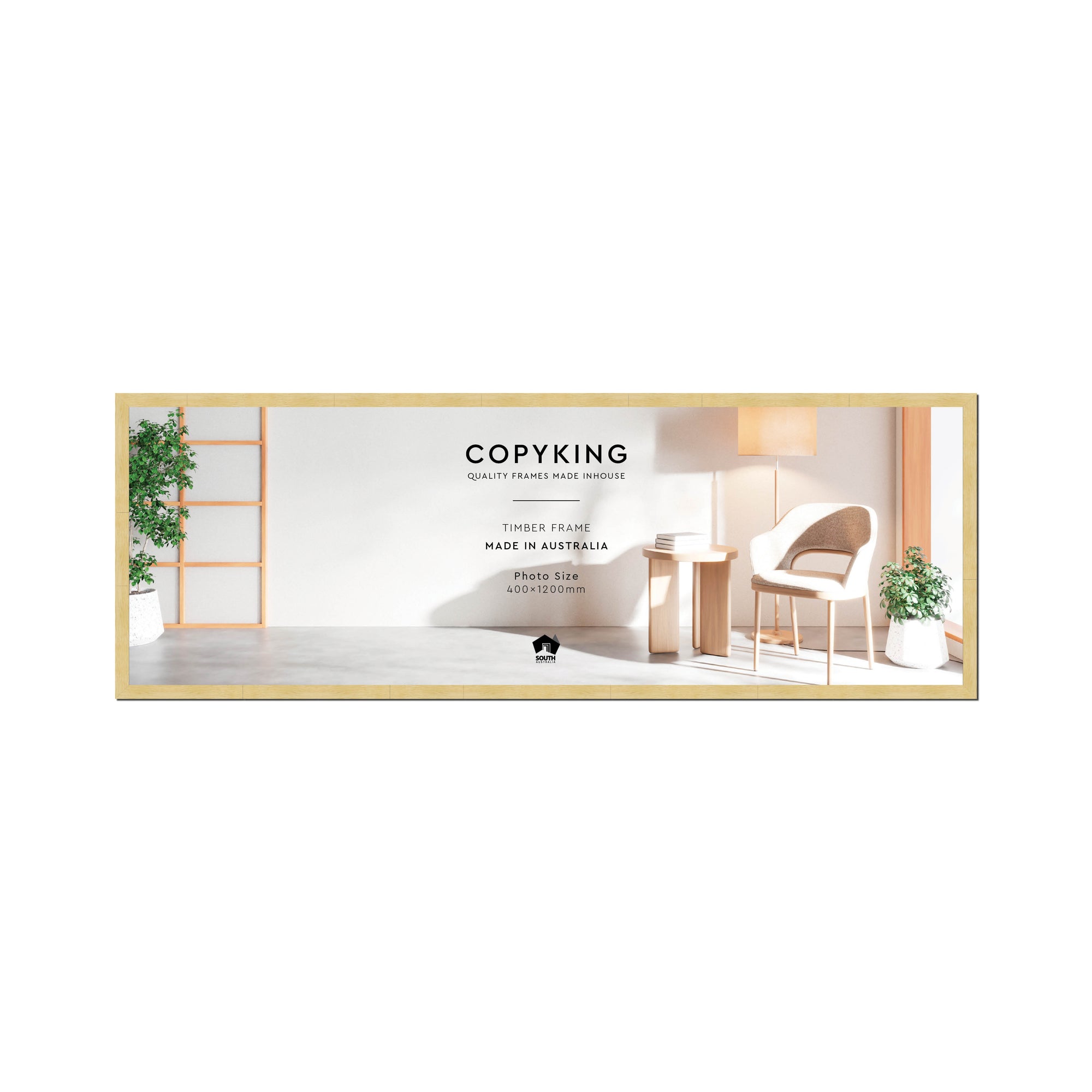 Natural 20mm Wood Panoramic Photo Frame - 40cm x 120cm