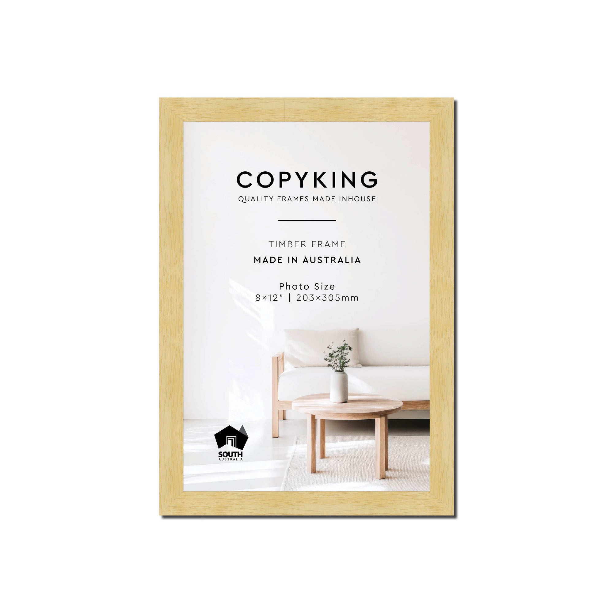 Natural 20mm Wood Photo Frame - 8" x 12" (203mm x 305mm)