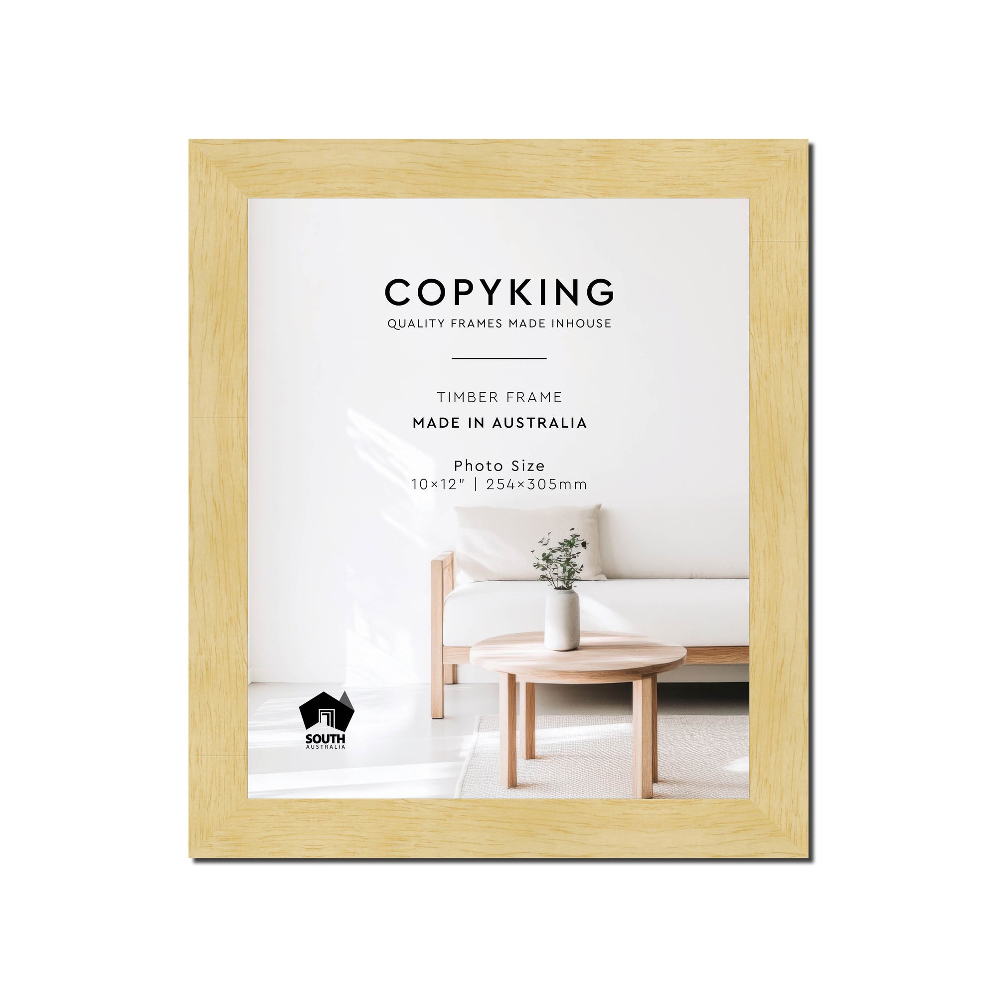 Natural 30mm Wood Photo Frame - 10" x 12" (254mm x 305mm)