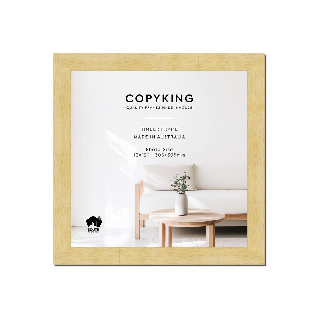 Natural 30mm Wood Square Photo Frame - 12" x 12" (305mm x 305mm)