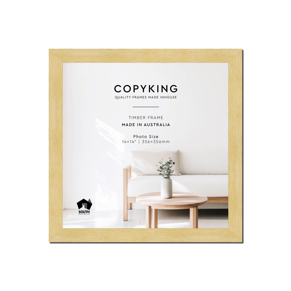 Natural 30mm Wood Square Photo Frame - 14" x 14" (356mm x 356mm)
