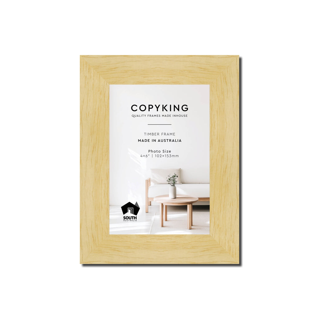 Natural 30mm Wood Photo Frame - 4" x 6" (102mm x 153mm)