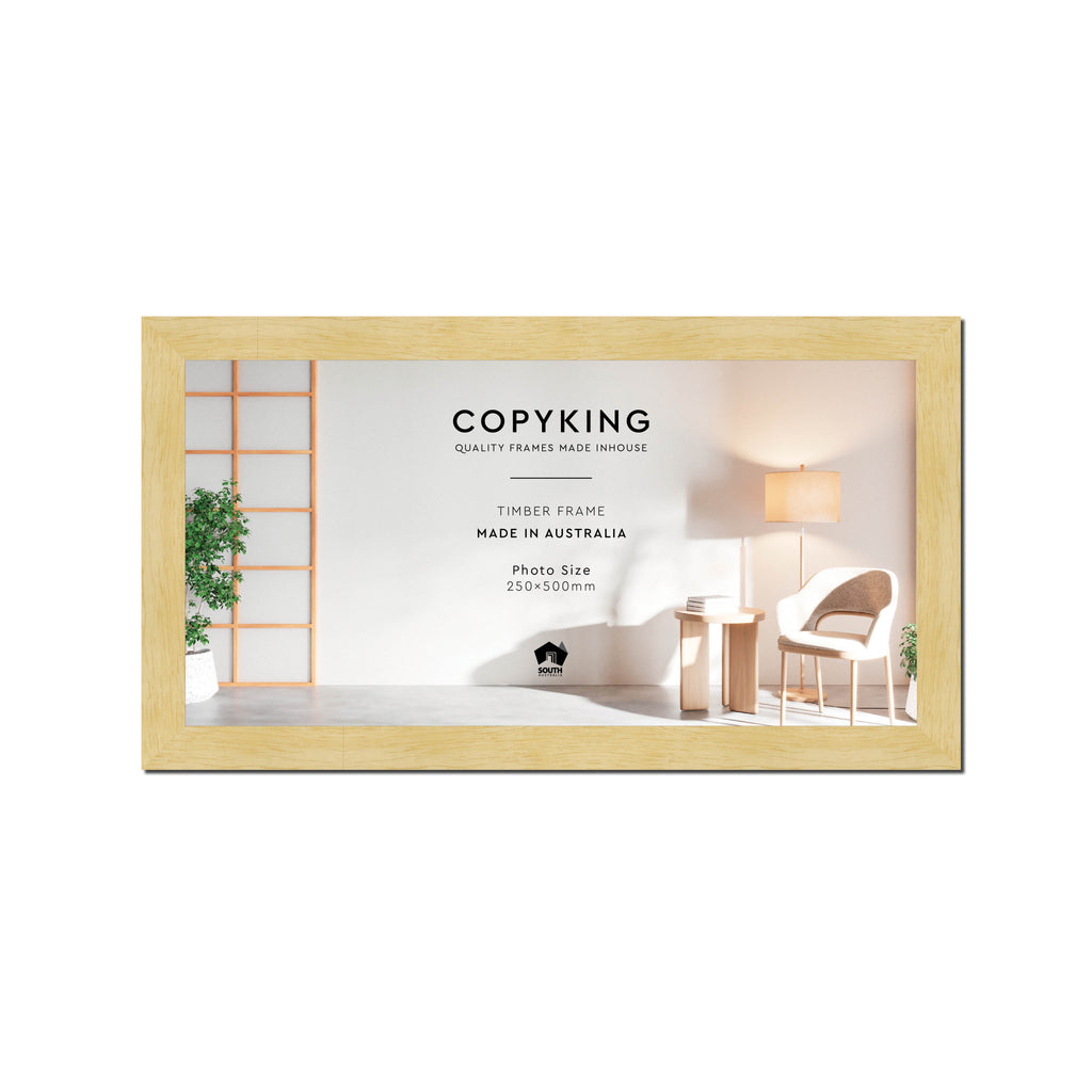 Natural 30mm Wood Panoramic Photo Frame - 25cm x 50cm