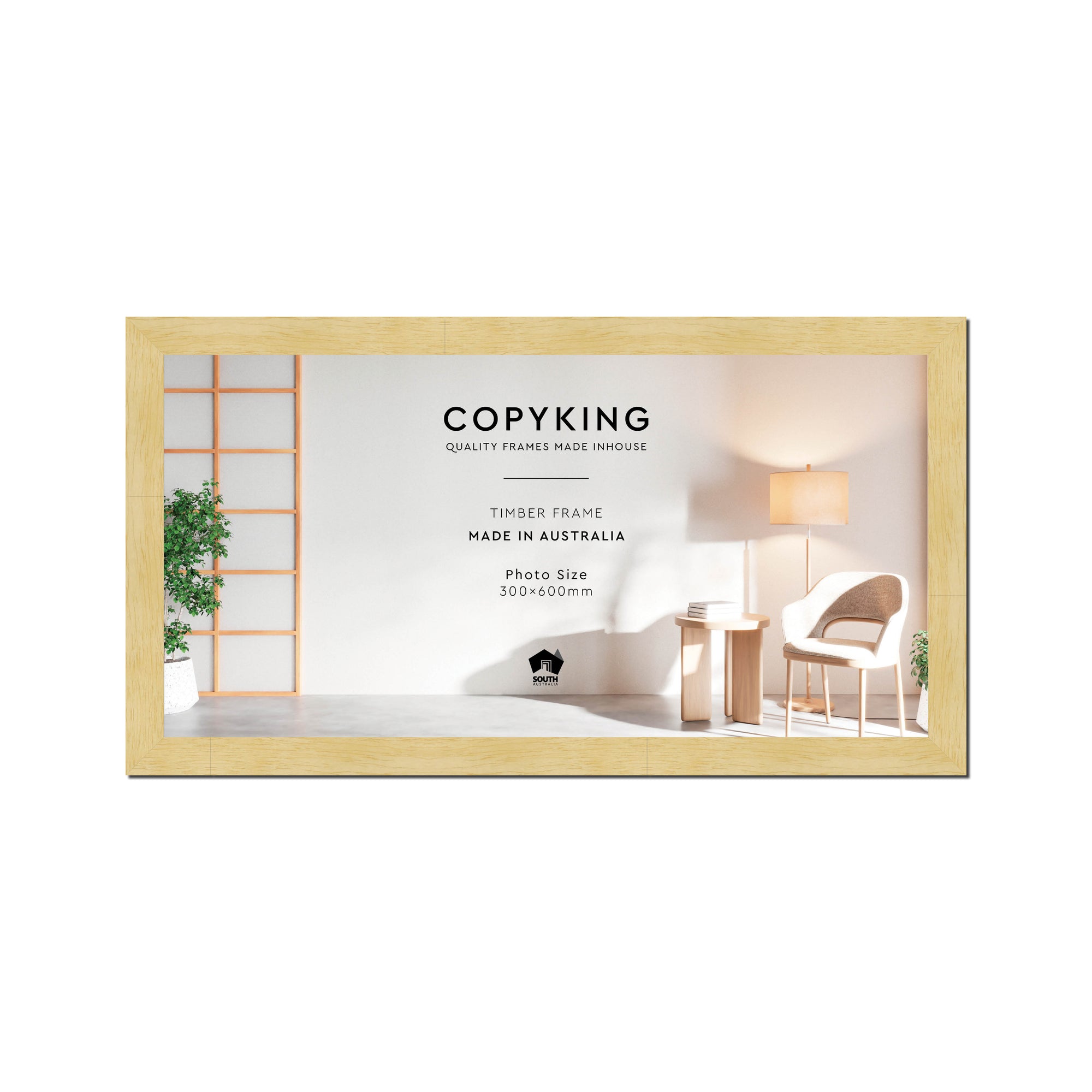 Natural 30mm Wood Panoramic Photo Frame - 30cm x 60cm