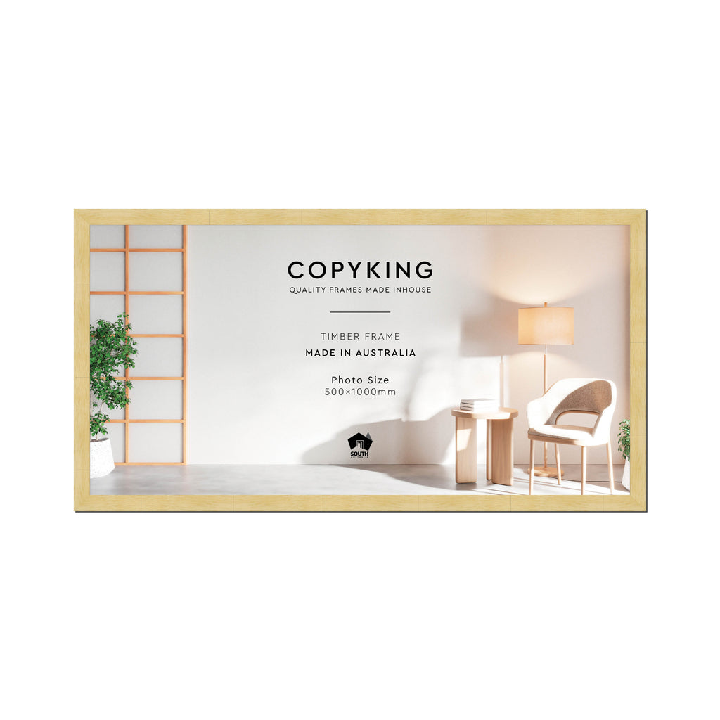 Natural 30mm Wood Panoramic Photo Frame - 50cm x 100cm