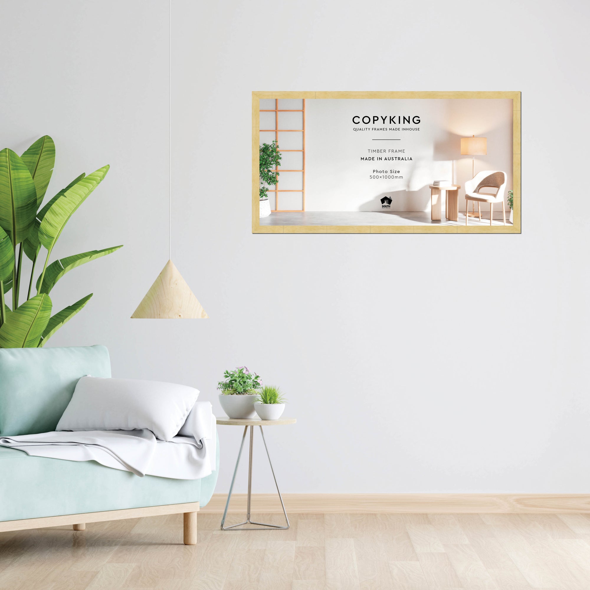 Natural 30mm Wood Panoramic Photo Frame - 50cm x 100cm