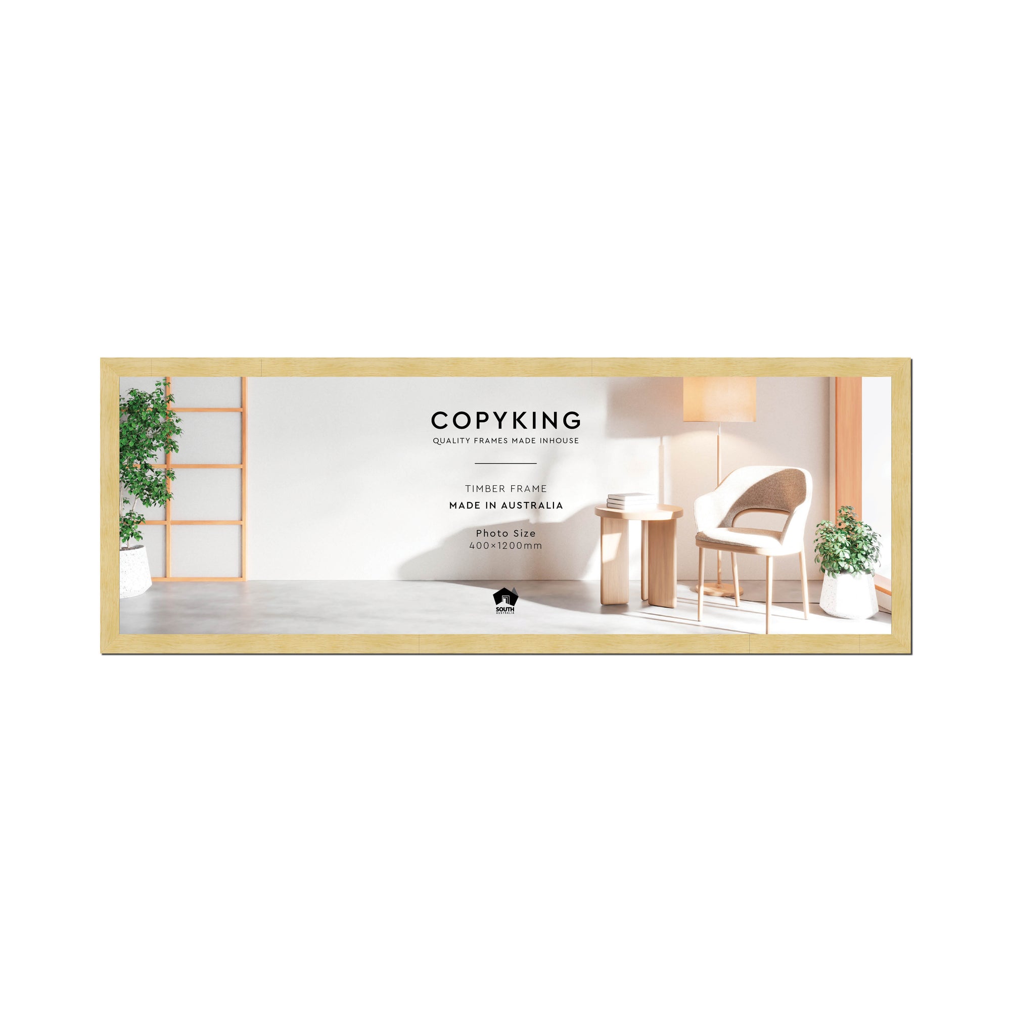 Natural 30mm Wood Panoramic Photo Frame - 40cm x 120cm