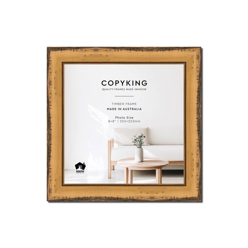 Pioneer Light Brown 30mm Wood Square Photo Frame - 8" x 8" (203mm x 203mm)