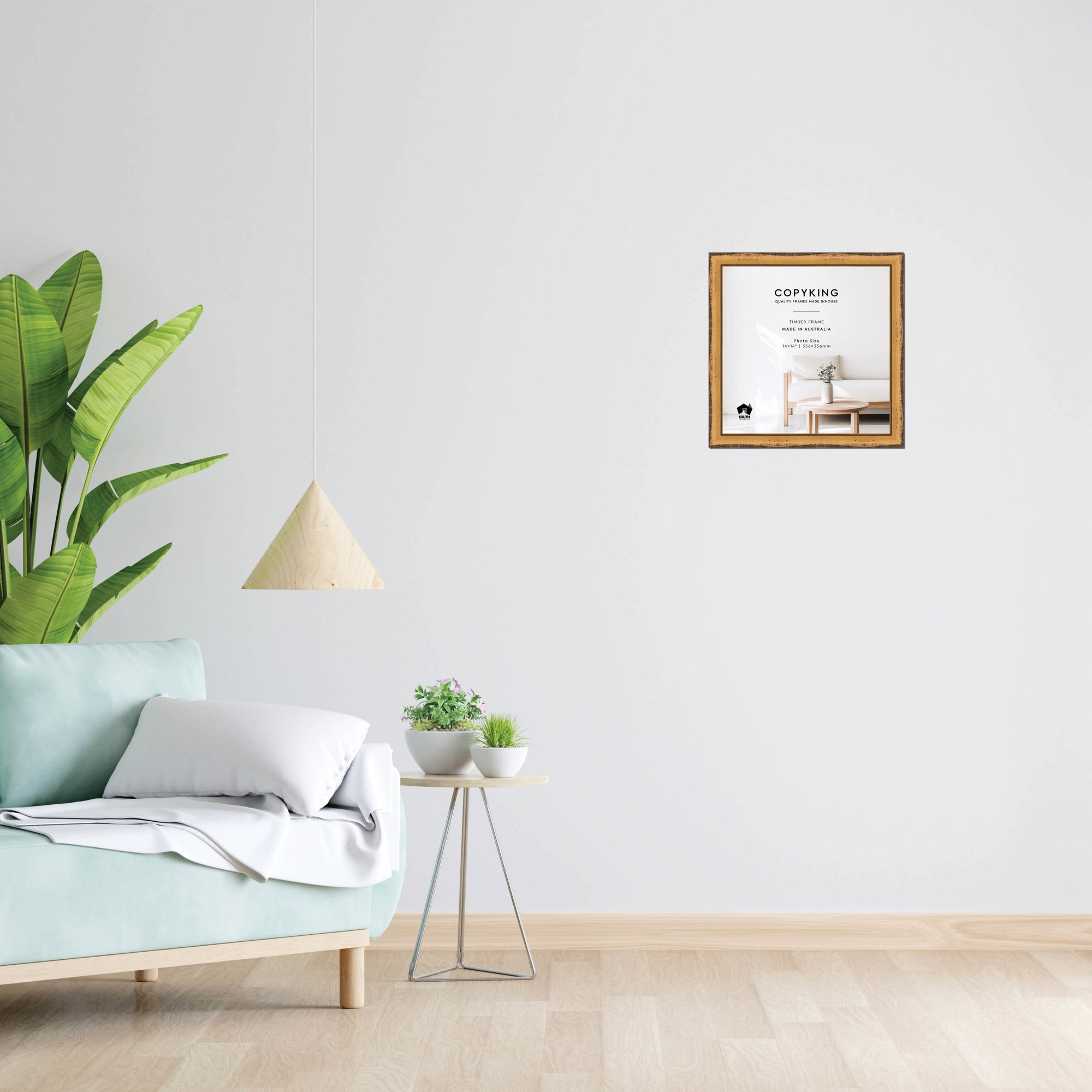 Pioneer Light Brown 30mm Wood Square Photo Frame - 14" x 14" (356mm x 356mm)
